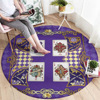 Zodiac Signs Round Carpet The Air Element Baroque Diamonds Card