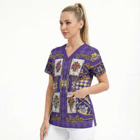 Zodiac Signs Scrub Top The Air Element Baroque Diamonds Card