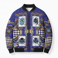 Zodiac Signs Bomber Puffer Jacket The Water Element Baroque Clubs Card