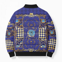 Zodiac Signs Bomber Puffer Jacket The Water Element Baroque Clubs Card