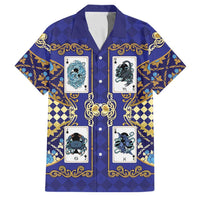 Zodiac Signs Family Matching Long Sleeve Bodycon Dress and Hawaiian Shirt The Water Element Baroque Clubs Card