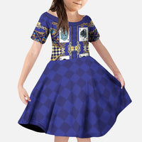 Zodiac Signs Family Matching Off Shoulder Short Dress and Hawaiian Shirt The Water Element Baroque Clubs Card