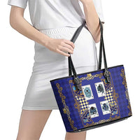 Zodiac Signs Leather Tote Bag The Water Element Baroque Clubs Card