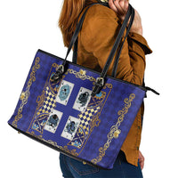 Zodiac Signs Leather Tote Bag The Water Element Baroque Clubs Card