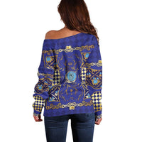 Zodiac Signs Off Shoulder Sweater The Water Element Baroque Clubs Card