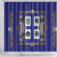 Zodiac Signs Shower Curtain The Water Element Baroque Clubs Card