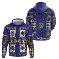 Zodiac Signs Zip Hoodie The Water Element Baroque Clubs Card