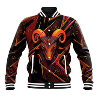 Custom Aries Zodiac Baseball Jacket With Bold Triangle