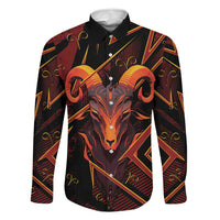 Custom Aries Zodiac Family Matching Long Sleeve Bodycon Dress and Hawaiian Shirt With Bold Triangle
