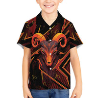 Custom Aries Zodiac Family Matching Long Sleeve Bodycon Dress and Hawaiian Shirt With Bold Triangle