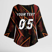 Custom Aries Zodiac Kimono Sleeve Blouse With Bold Triangle