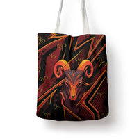 Aries Zodiac Tote Bag With Bold Triangle