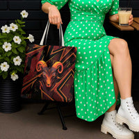 Aries Zodiac Tote Bag With Bold Triangle