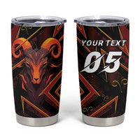Custom Aries Zodiac Tumbler Cup With Bold Triangle