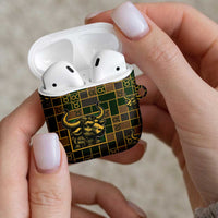 Taurus Zodiac AirPods Case Checkered Pattern