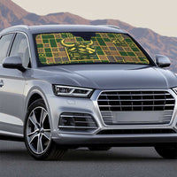 Taurus Zodiac Auto Sun Shade Checkered Pattern