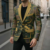 Custom Taurus Zodiac Blazer Checkered Pattern