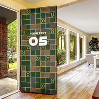 Custom Taurus Zodiac Door Cover Checkered Pattern