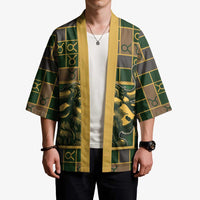 Custom Taurus Zodiac Kimono Checkered Pattern