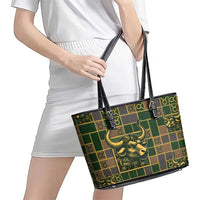 Taurus Zodiac Leather Tote Bag Checkered Pattern