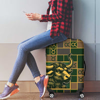 Taurus Zodiac Luggage Cover Checkered Pattern
