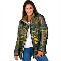 Custom Taurus Zodiac Padded Jacket Checkered Pattern