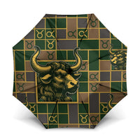 Taurus Zodiac Umbrella Checkered Pattern