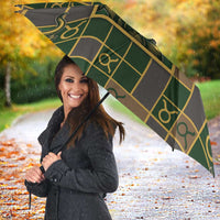 Taurus Zodiac Umbrella Checkered Pattern