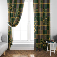 Taurus Zodiac Window Curtain Checkered Pattern