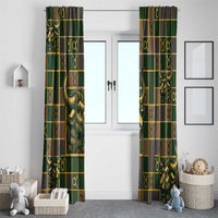 Taurus Zodiac Window Curtain Checkered Pattern