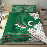 Algeria Football Bedding Set Glitch Effect Desert Lines And Star Crescent