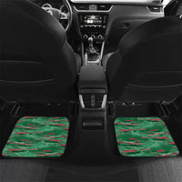 Custom Algeria Football Car Mats Glitch Effect Desert Lines And Star Crescent