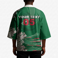 Custom Algeria Football Kimono Glitch Effect Desert Lines And Star Crescent