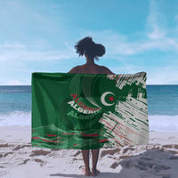 Algeria Football Sarong Glitch Effect Desert Lines And Star Crescent