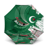 Algeria Football Umbrella Glitch Effect Desert Lines And Star Crescent