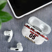Custom England Football AirPods Case Gold Lions And Minimalist Floral