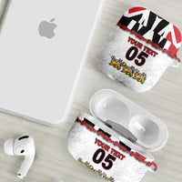 Custom England Football AirPods Case Gold Lions And Minimalist Floral