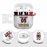 Custom England Football AirPods Case Gold Lions And Minimalist Floral