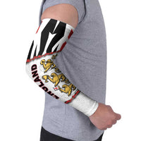 Custom England Football Arm Sleeves Gold Lions And Minimalist Floral