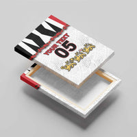 Custom England Football Canvas Wall Art Gold Lions And Minimalist Floral