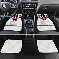 Custom England Football Car Mats Gold Lions And Minimalist Floral