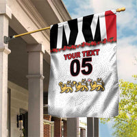 Custom England Football Garden Flag Gold Lions And Minimalist Floral