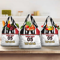 Custom England Football Grocery Bag Gold Lions And Minimalist Floral