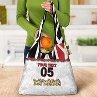 Custom England Football Grocery Bag Gold Lions And Minimalist Floral