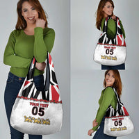 Custom England Football Grocery Bag Gold Lions And Minimalist Floral