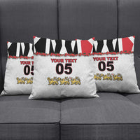 Custom England Football Pillow Cover Gold Lions And Minimalist Floral