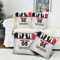 Custom England Football Pillow Cover Gold Lions And Minimalist Floral