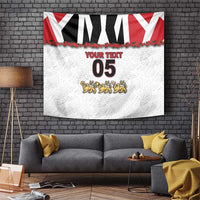 Custom England Football Tapestry Gold Lions And Minimalist Floral