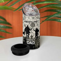 Deer Hunting Fathers Day 4 in 1 Can Cooler Tumbler Best Dad Ever