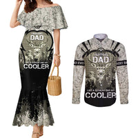 Deer Hunting Fathers Day Couples Matching Mermaid Dress and Long Sleeve Button Shirt Best Dad Ever